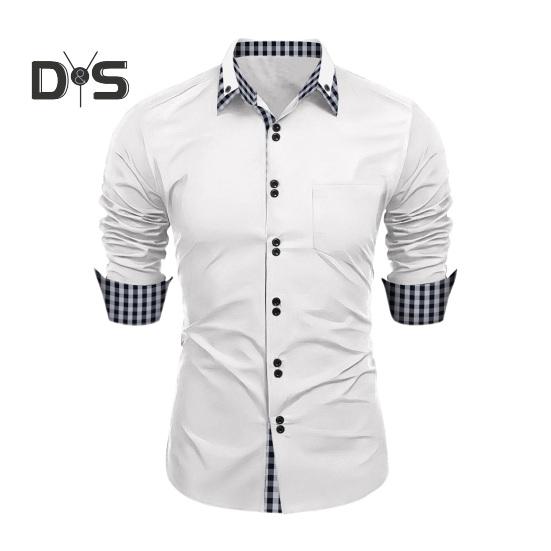 Мужская весенняя рубашка с цветными блоками и клетчатым принтом, однобортная приталенная рубашка с длинным рукавом и пуговицами с лацканами, уличная одежда, повседневная деловая рубашка-кардиган, пальто