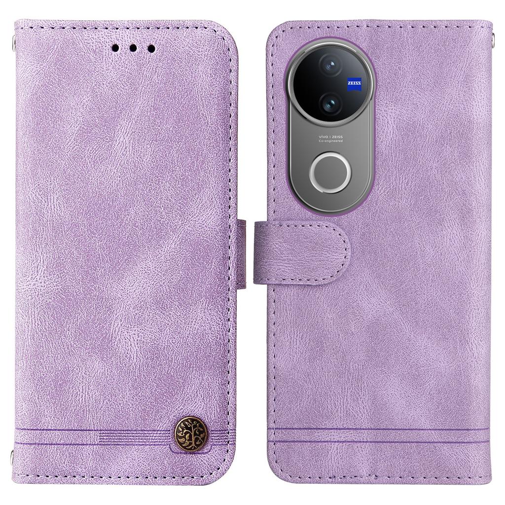 For vivo V50 5G Leather Wallet Cases Skin Touch Phone Cover Stand with Strap