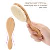 Wooden Handle Oil Head Brush Soft Hair Styling Brush Scalp Grooming Goat Hair Brush  Home Use