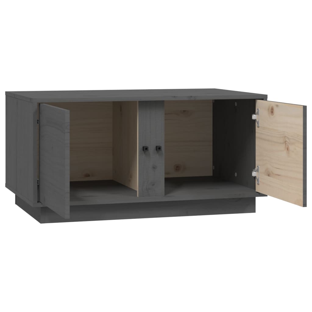 Coffee Table Gray 31.5 x 19.7 x 15.7 in Solid Pine Wood