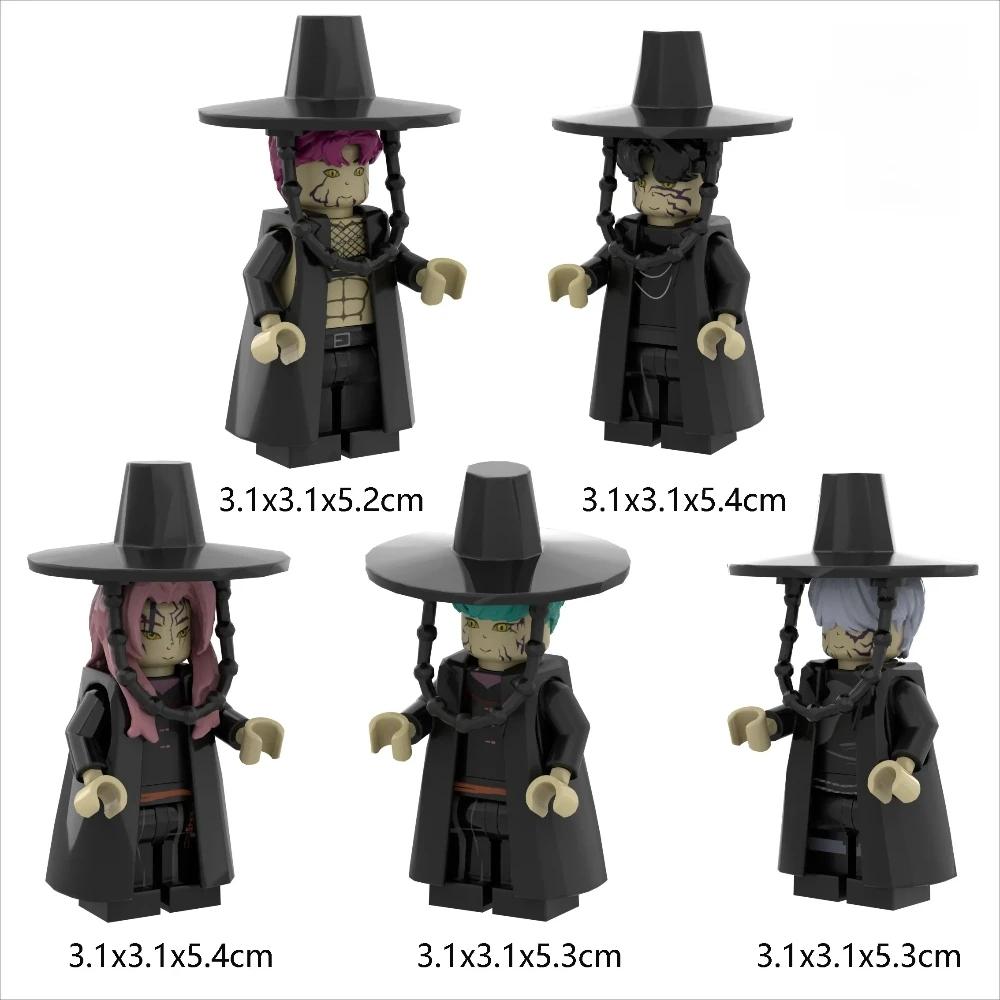 KPOP Охотники на демонов Мультяшная кукла Конструктор Каваи Мини Экшн-фигурка Голова для сборки Игрушки Детские развивающие игрушки Подарок