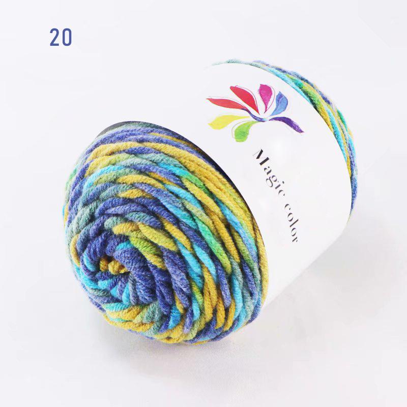 50 г/моток Взрослый шарф Разноцветное секционное крашение 8 нитей Хлопковая пряжа Пряжа Сделай сам Ручное вязание