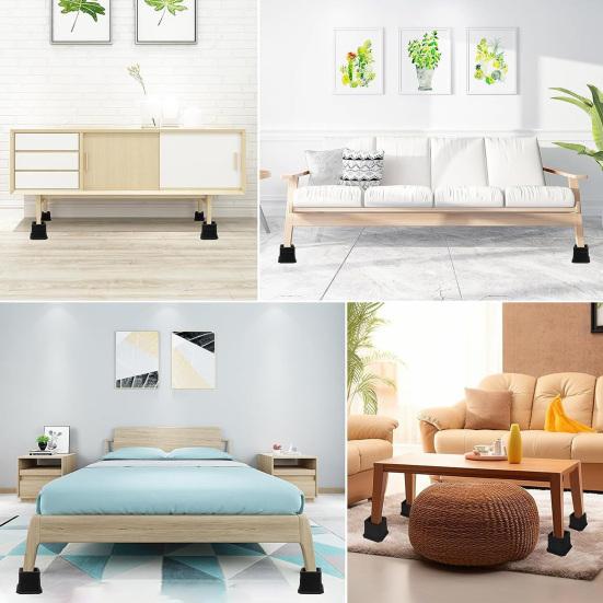 4/6 шт. прочные подставки для стульев и кроватей, мебельные коврики для ног, нескользящие, износостойкие