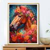 5d DIY Diamond Painting Cross Stitch Animals Horses Flowers Diamond Embroidery Mosaic Full Round Drill Home Decor Arts