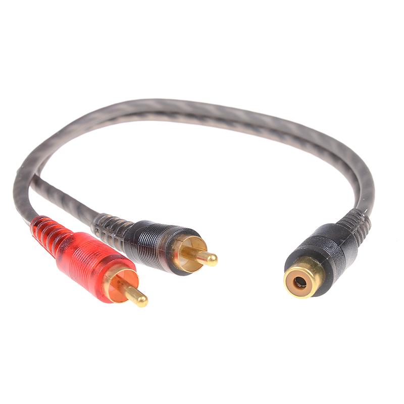 Автомобильный аудио 1Rca Female To 2Rca Male Y Splitter Cable Converter Cord Adapter Cable