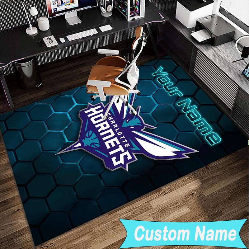 Custom Name Rug Charlotte Logo Art Area Rug Suitable for Indoor And Outdoor,Carpets for Homes, Offices,Living Rooms,Home Decor,Christmas Gift