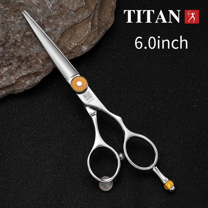 TITAN профессиональные ножницы для стрижки парикмахерские ножницы стригущие филировочные 6 дюймов сталь 440c