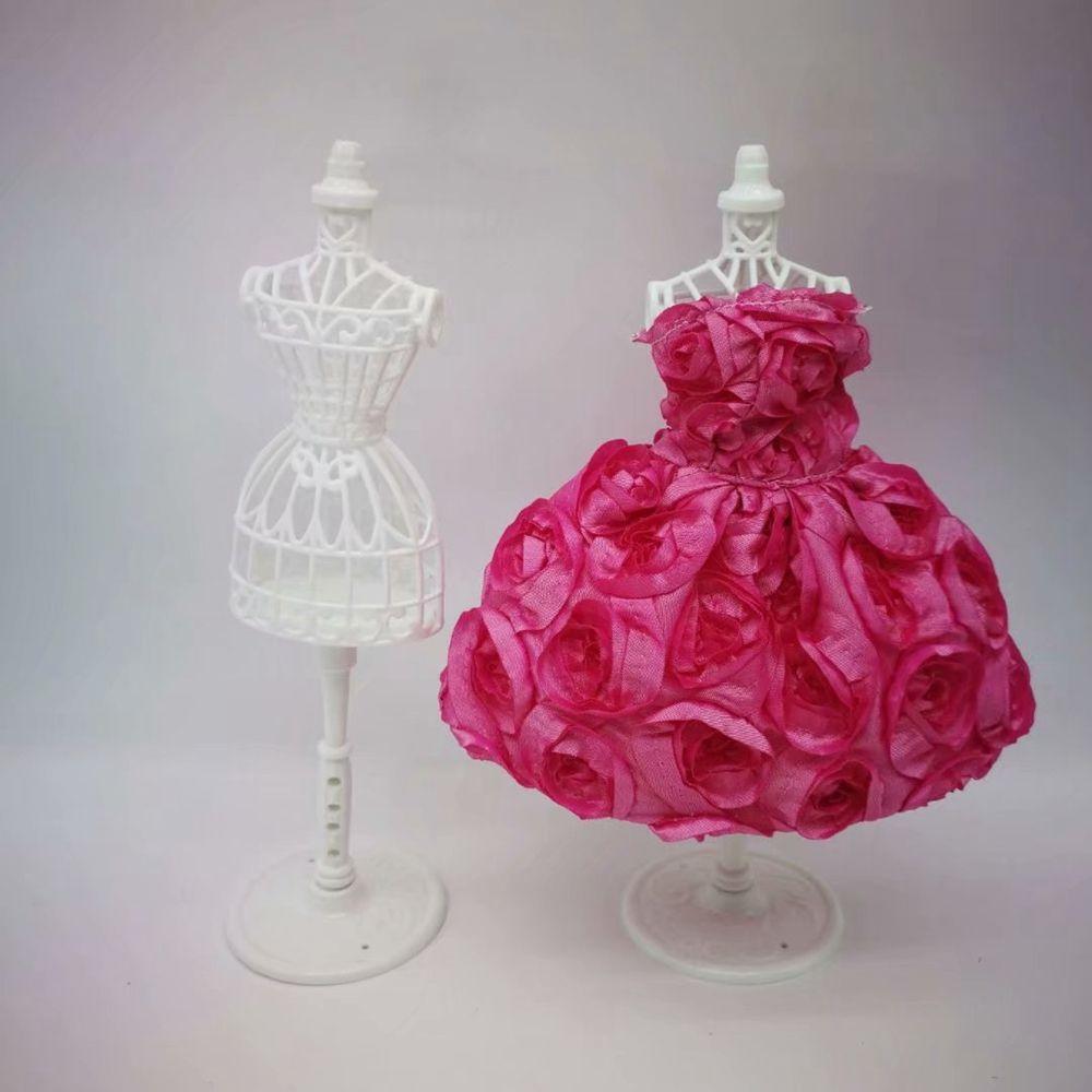 Girls Gift Dollhouse Accessories White Display Rack Doll Mannequin Holders Model Holder Stand