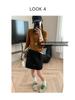 Moqie Winter Petite A-line Woolen Drawstring Short Skirt MQ1064