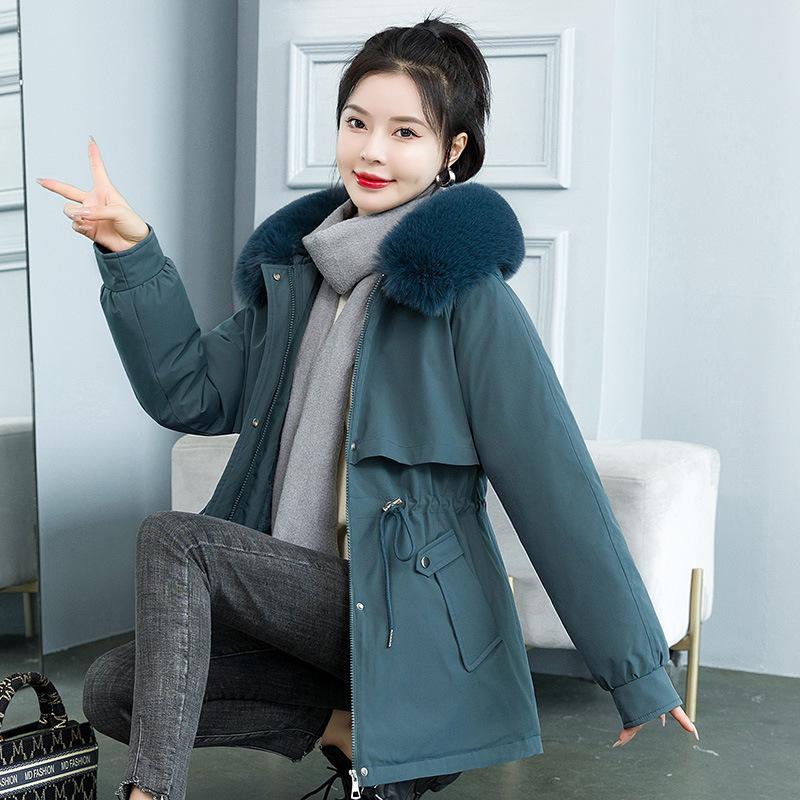 Women's Winter New Loose School Overcomes Short Fur One Cotton-padded Jacket Coat