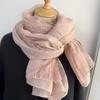 Korean version of lace cotton and linen scarf shawl summer thin small vest women's high-end versatile scarf scarf