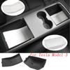 Car Central Control Storage Box Non-slip Storage Tidying Accessories TPE Armrest Box Lower Organizer Box for Tesla Model 3Y 2024