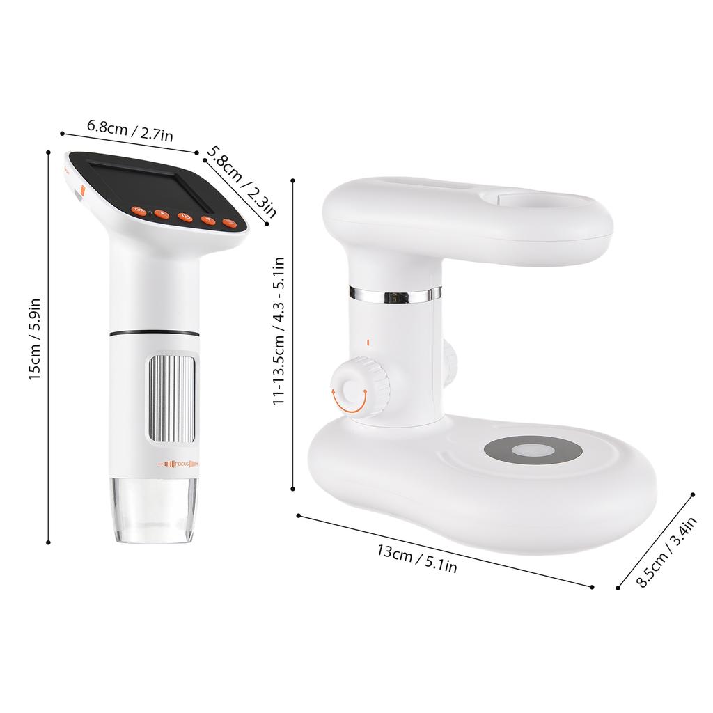 Desktop Kids Microscope Handheld Digital Microscope for Kids with 2.0 Inch LCD Screen 50X-1000X