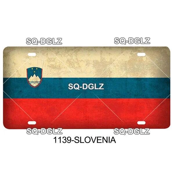 [SQ-DGLZ]P-S Country Flag 15x30cm Plate Metal Sign Vintage Tin Sign Wall Decor For Club Travel Poster Saudi Arabia/Russia