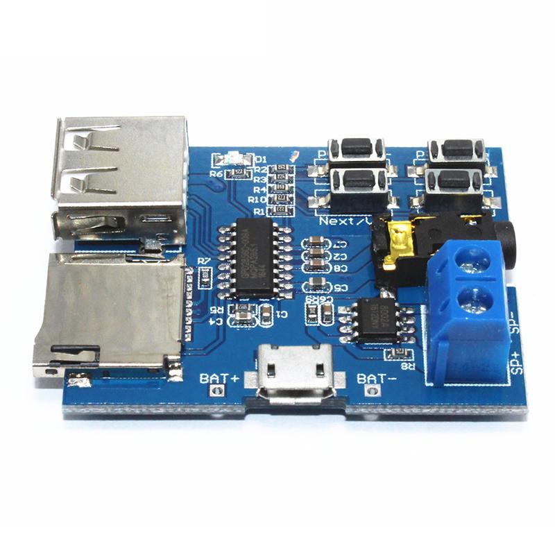 5V 3W Mp3 Audio Decoder Плата усилителя мощности Micro Usb Tf Card
