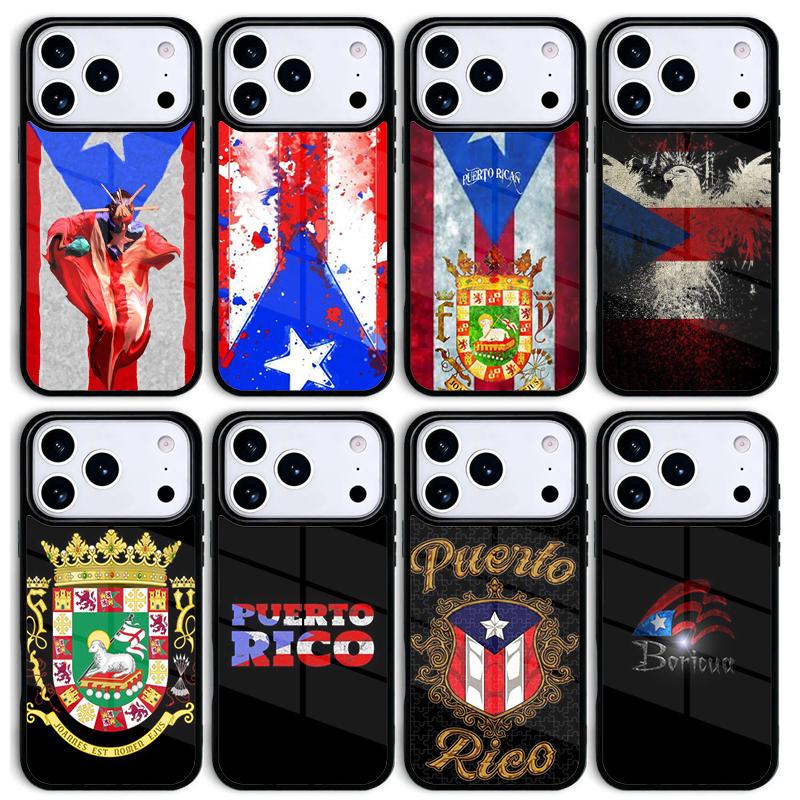 Puerto Rico Flag Mobile Phone Case for IPhone 17 AIR 16pro Max 15 14 13 12 11 Bumper Cover