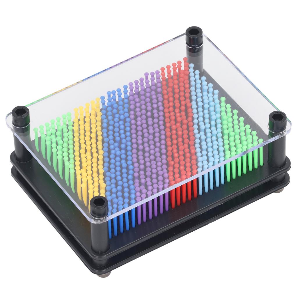 3D Pin Art Toy Colorful Plastic Pin Art Board 3D Needle Art Toy for Kids Children Gift White