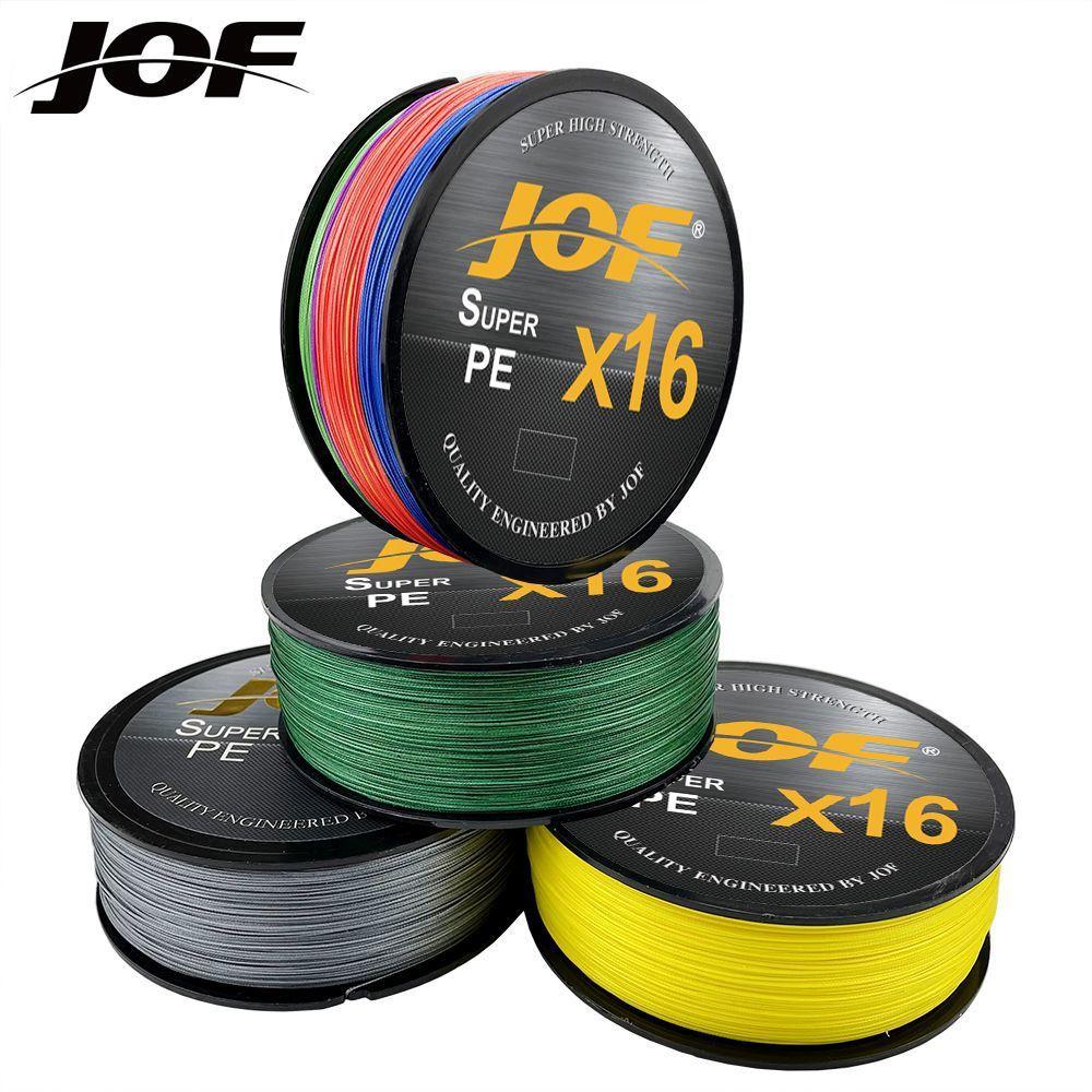 JOF16 12-жильная плетёная леска из ПЭ для речной и морской рыбалки 500 м Износостойкая, гладко идущая, высокопрочная, для дальнего заброса