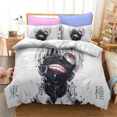 Admire 3D Tokyo Ghoul Cartoon Duvet Cover Set HD Comforter Cover for Kids Постельные принадлежности Постельное белье Декор для спальни