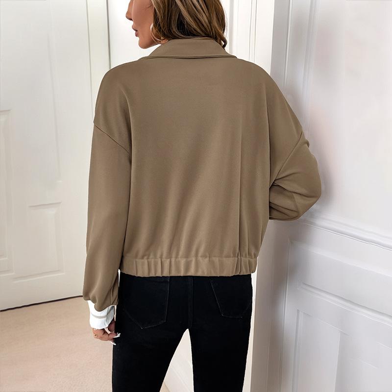 Женский кардиган с воротником, осенняя короткая застежка на пуговицы, цветная куртка Collision