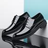 Leather Shoes Men's Patent Leather Increases 8CM Leather Shoes Lace-up Tip Increases 6CM Formal Casual Men's Shoes 2025