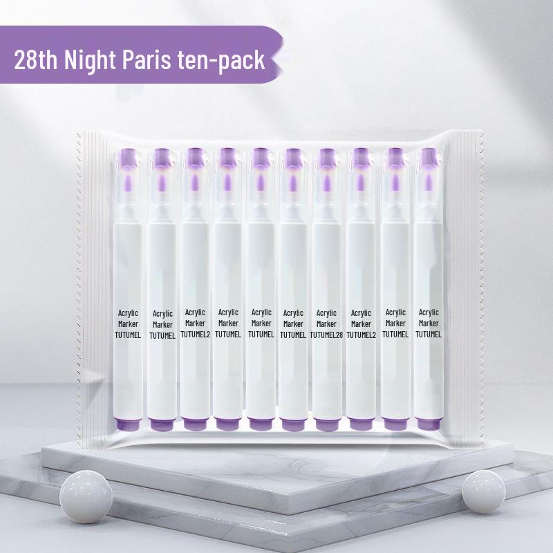 Набор водостойких художественных маркеров одного цвета, 36 штук - Черный, Белый, Красный непрозрачный - Идеально для детского рисования