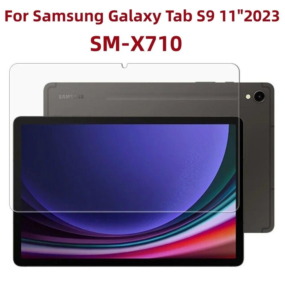Защитная пленка для экрана Samsung Galaxy Tab S9 11 дюймов, защитная пленка для планшета 2023 SM-X710, прозрачная пленка из закаленного стекла 9H, против отпечатков пальцев