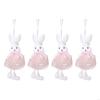 92MF 4Pcs Holiday Bunnies Ornaments Multicolor Hanging Decorations for Party