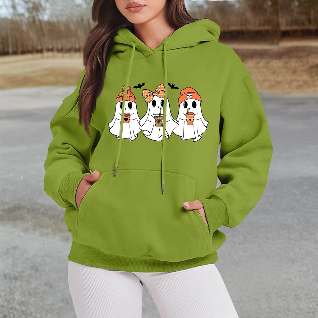 Женские свитшоты оверсайз, флисовые толстовки с длинным рукавом, осенние наряды с карманом