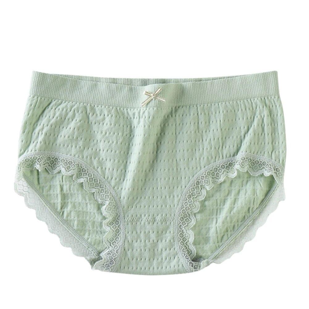 Женское нижнее белье с кружевной отделкой, трусики-бикини для женщин, бесшовные хипстерские дышащие мягкие эластичные трусики со средней посадкой