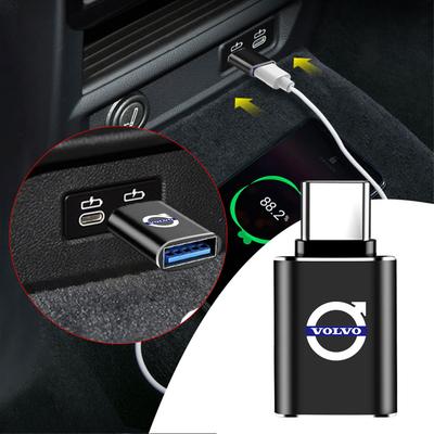 Автомобильный USB-кабель-конвертер OTG, OTG-адаптер для зарядки телефона для Volvo Rdesign T6 AWD C30 C70 S40 V60 XC30 XC40 S60 S70 S90 V40