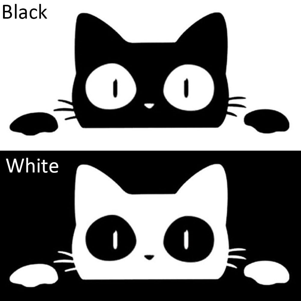 14CM*6.2CM Funny Car Styling Vinyl Car Sticker Surprise Cat Peeking Vehicle Decal