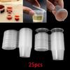 25Pcs Disposable Takeaway Plastic Food Containers Palette Pigment Paint Box Sauce Cup