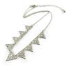 [N8789] - Silver 'Cléopatra' Designer Necklace (triangles)