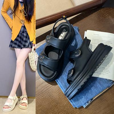 Женские римские сандалии с астрономической оптической обувью, повседневные и удобные, на толстой подошве для увеличения роста, летние, 2025