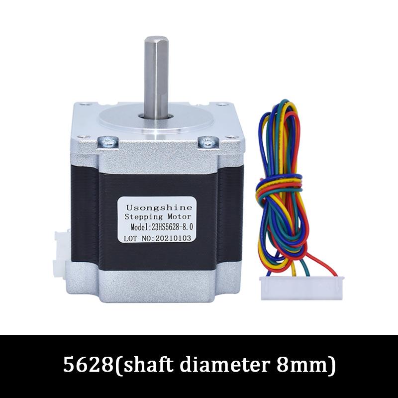 Nema23 23HS5628 4 Wire Stepper Motor 56mm 2.8A 165Oz-in 6.35mm/8mm Shaft Fit TB6600 Driver For CNC Laser Plasma Cutting Machine