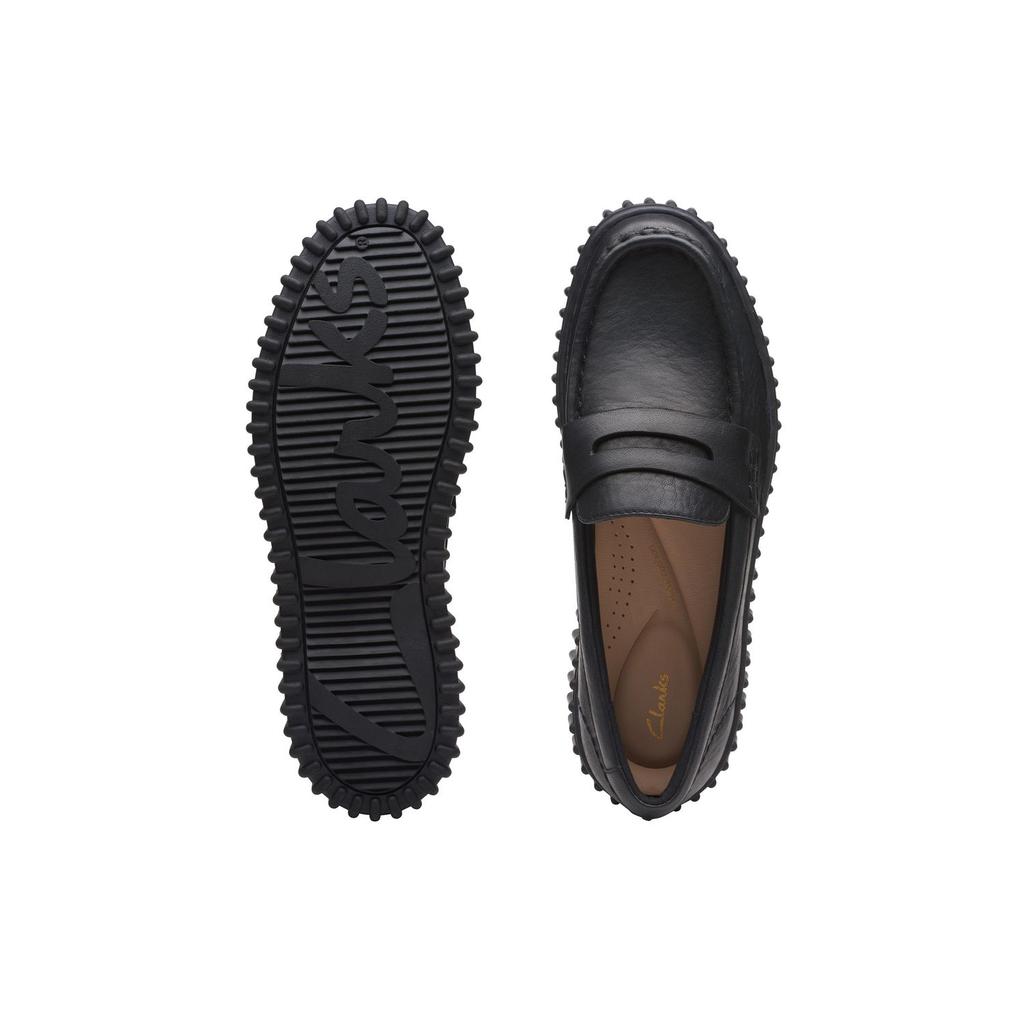 Clarks Кожаные Модные Удобные Элегантные Классические Лоферы Женские Лоферы Черные 261748704