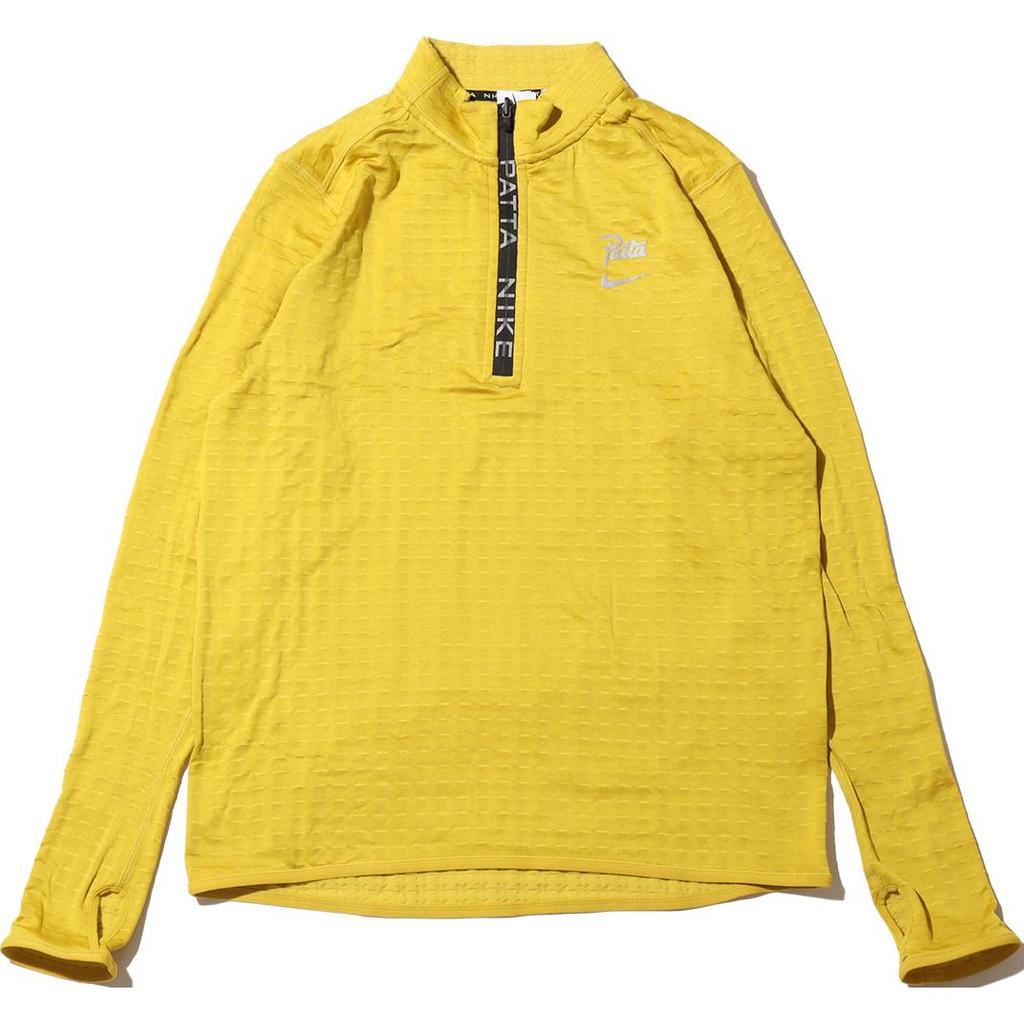Nike X Patta SS24 Удобный модный пуловер с капюшоном на молнии с логотипом и воротником-стойкой, топы унисекс, желтый FJ3070-389