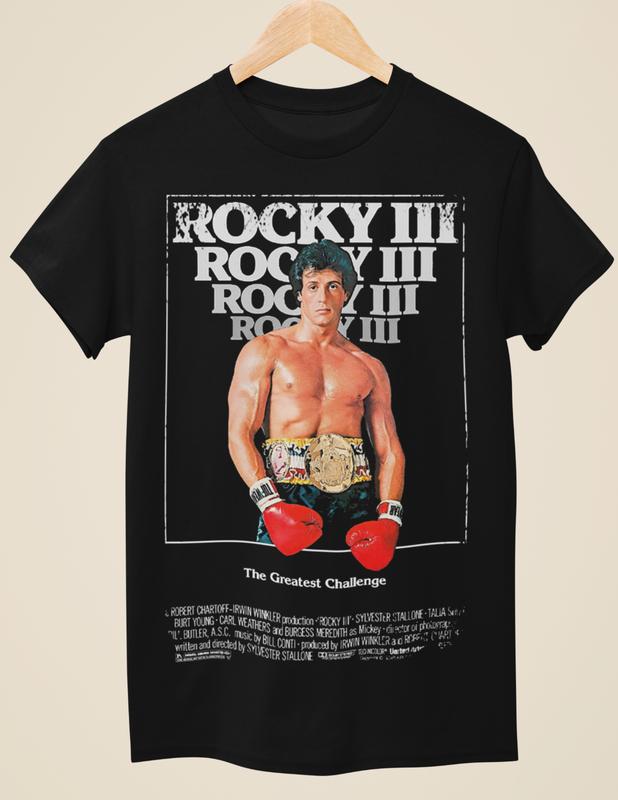 Rocky III - Movie Poster Inspired Unisex Black T-Shirt