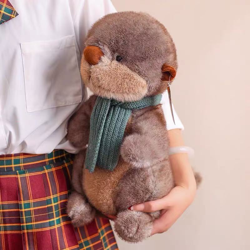 Милая кукла выдра Куклы Маленькая морская выдра Плюшевые игрушки Подушка для сна Тряпичная кукла Подарок на день рождения для девочки Девочка