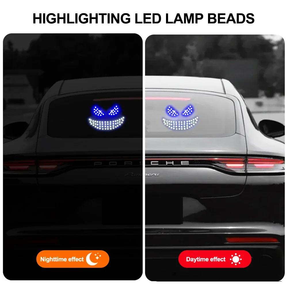 Глаз Дьявола Автомобильный Светодиодный Декоративный Свет Предупредительный Свет на Заднее Стекло Атмосферный Свет Глаз Дьявола Автомобильные Декоративные Аксессуары