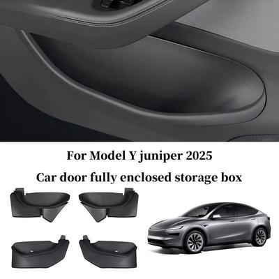 Для Tesla Model Y Juniper 2025 Боковой ящик для хранения в двери Передний задний боковой внутренний ящик для хранения Модификация Аксессуары.