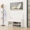 Shoe Bench High Gloss White 80x30x45 Cm Engineered Wood