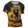 Chimpanzees 3D Tshirt For Men Fashion Hip Hop O-neck Short Sleeve Tops Harajuku Men's T-shirts Oversized Tees Shirt Man Clothing