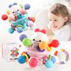 Детский мячик Манхэттен Мягкий резиновый ручной мячик Погремушка Прорезыватель 0-3 года Детский успокаивающий Игрушка для раннего развития