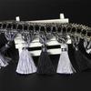 1M/2M/3M Отделка для штор Швейные тесьмы Бахрома с кисточками Обивка DIY Декор для дверной подушки Кружевная тесьма с кисточками