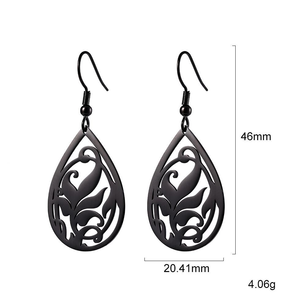Xiaomi SKYRIM Stainless Steel Water Drops Vintage Drop Earrings for Women Hollow Out Flower Earring New Design Jewelry National Gifts