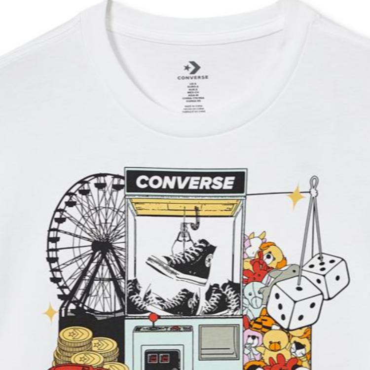 Converse ClawMachineTee T Shirt Men's White 10023457-A02