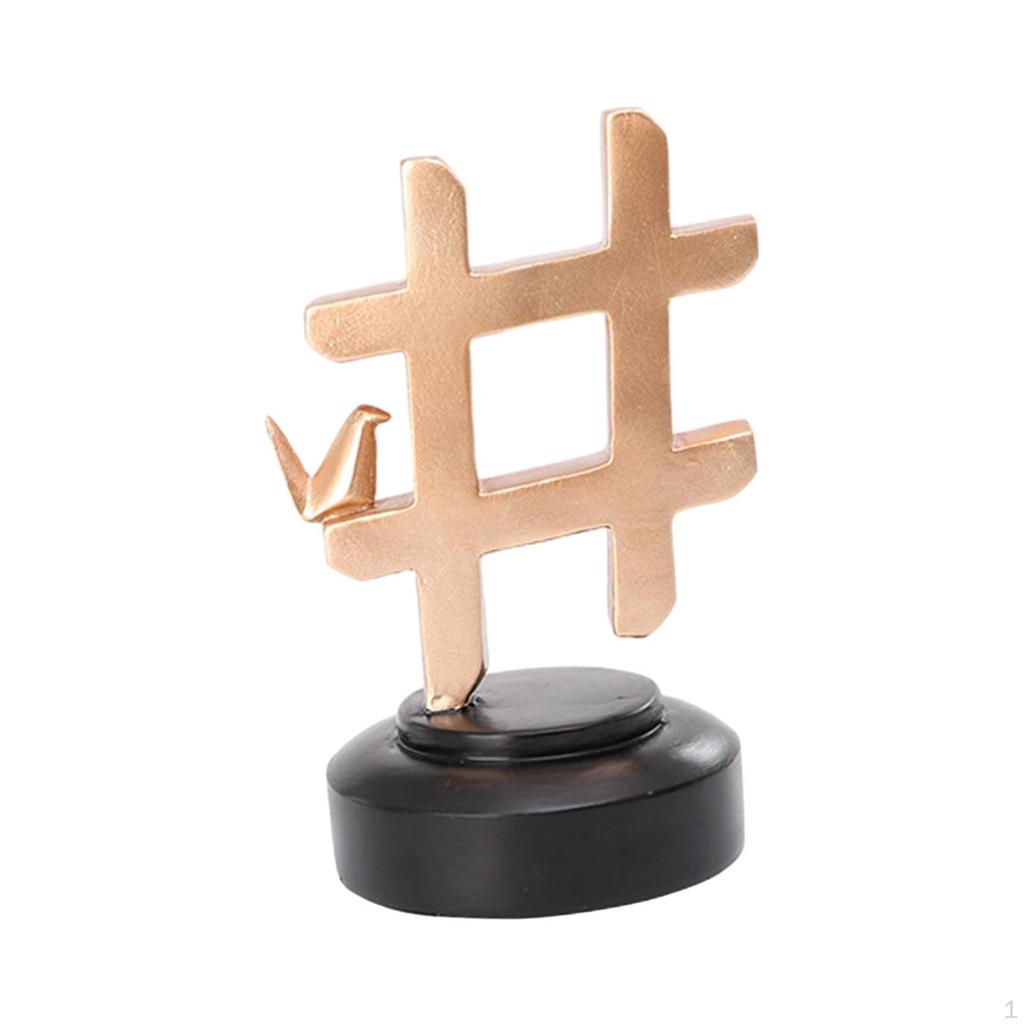 Melodic Note Figurine Musician Gift Resin Decorative Statue for Bedroom Livingroom Shelf