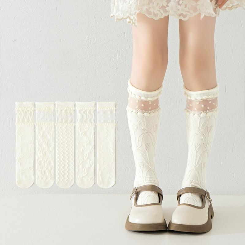 Baby Girls Socks Toddler Newborn Stocking White Socks Kids Japanese Stocking Lace Summer Girls Outdoor Accessories